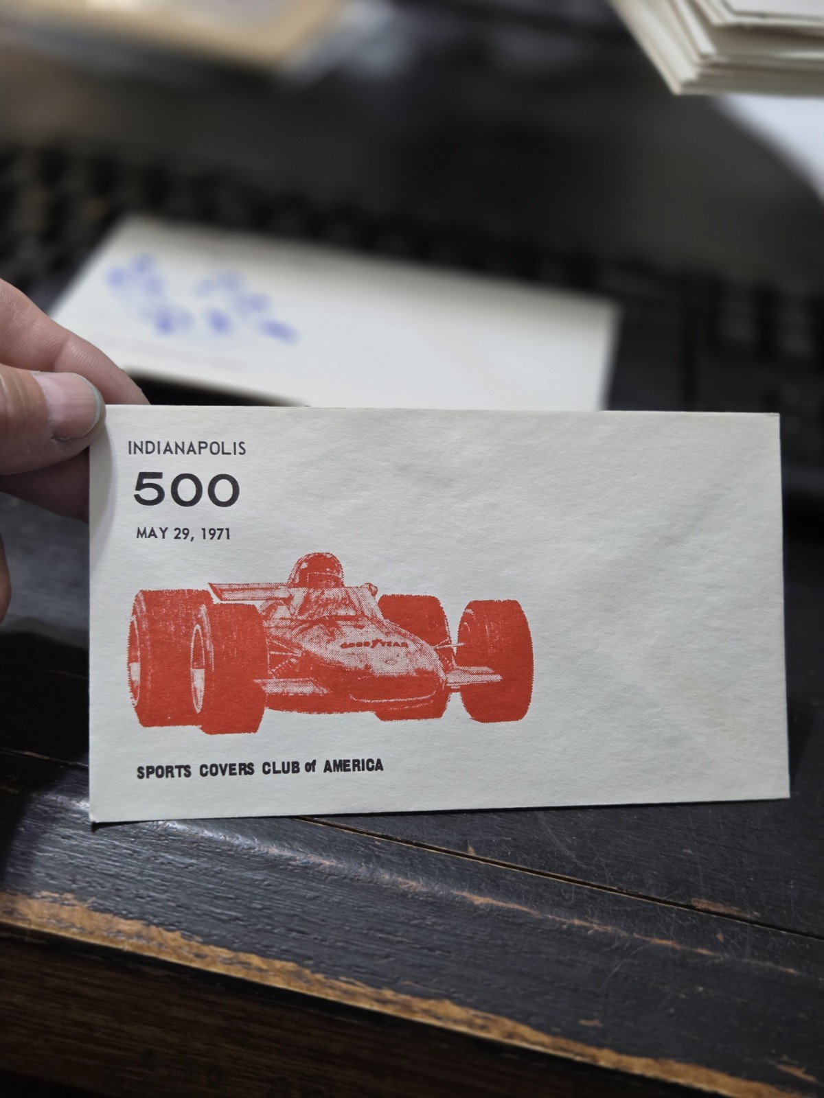 1971 Sports Covers Club of America Envelope Indianapolis 500 Race