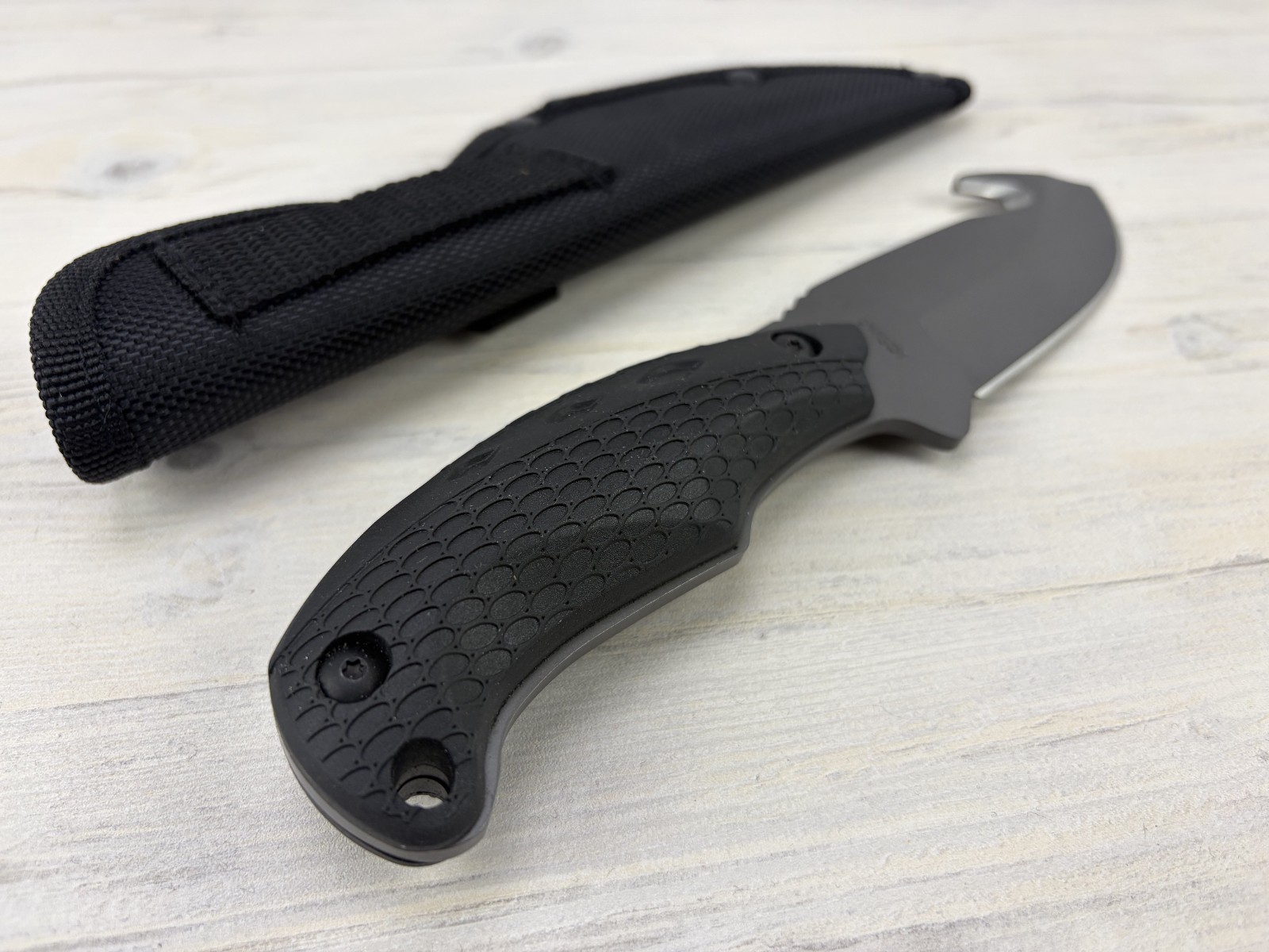 Schrade Old Timer Copperhead Guthook Fixed Blade Hunting Skinning Knife + Sheath