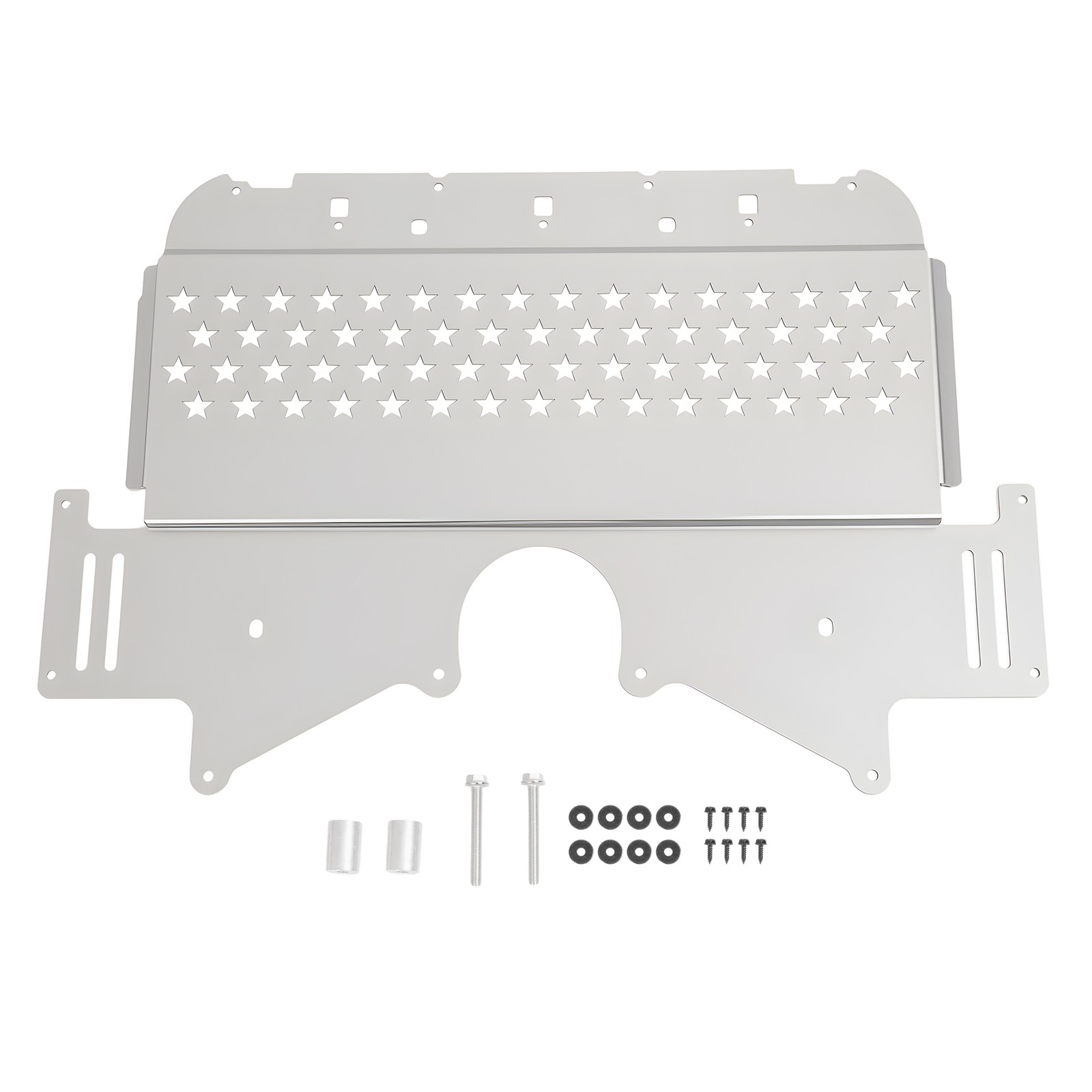 Aluminum Silvery Oil Cooler Skid Plate For 2021-2024 BMW M2 G87 M3 G80 M4 G82