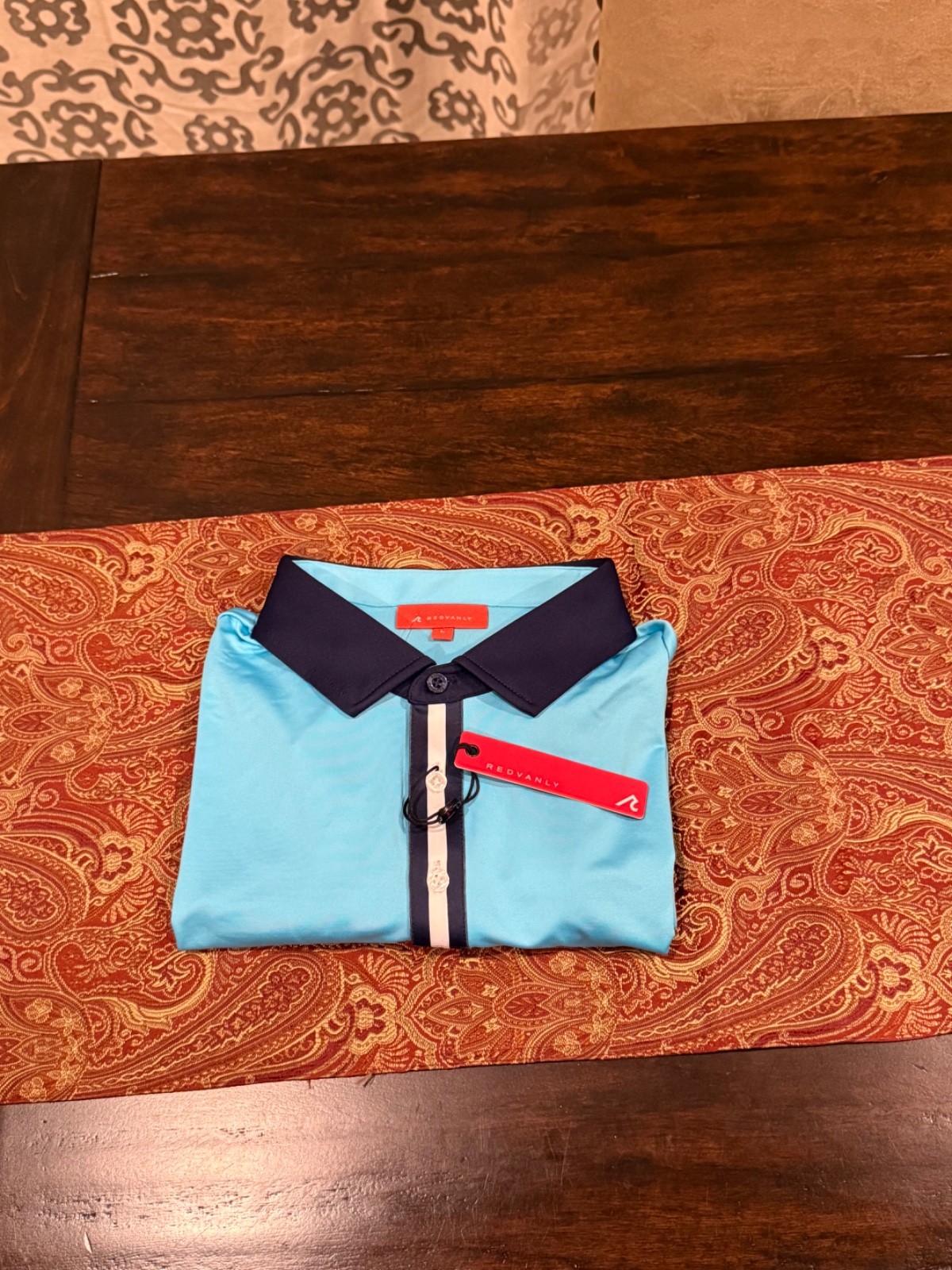 Redvanly Men’s Large Monroe Curacao Performance Polo MSRP $110