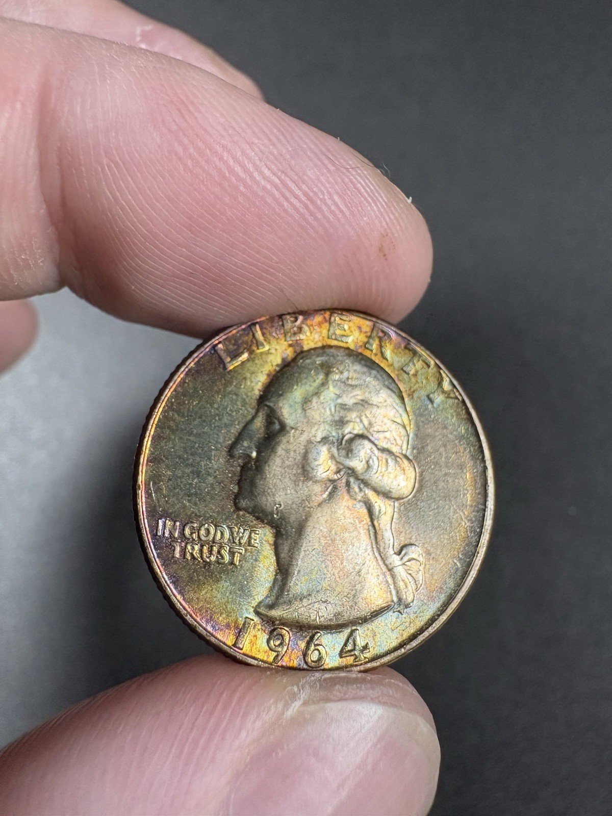 1964 Washington Silver Quarter Monster Toner