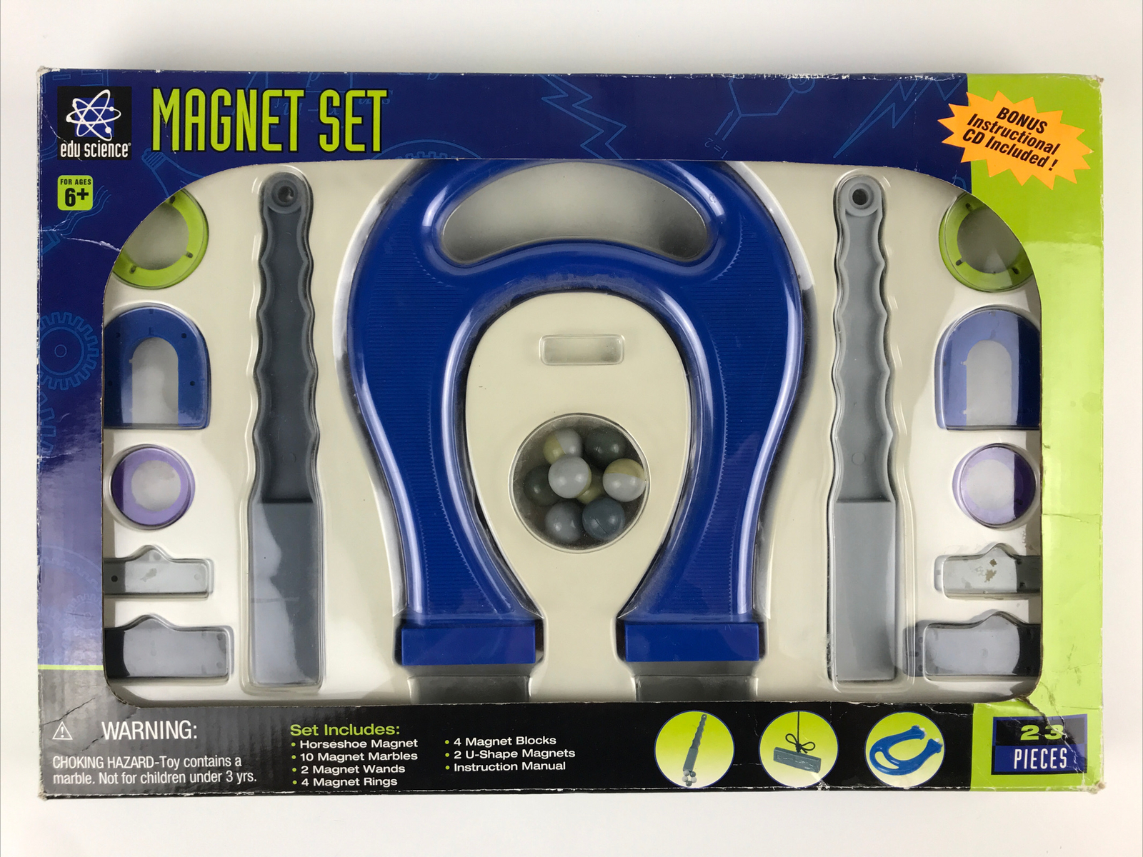 Edu Science Magnet Set Educational Science Experiment 21 Piece Set