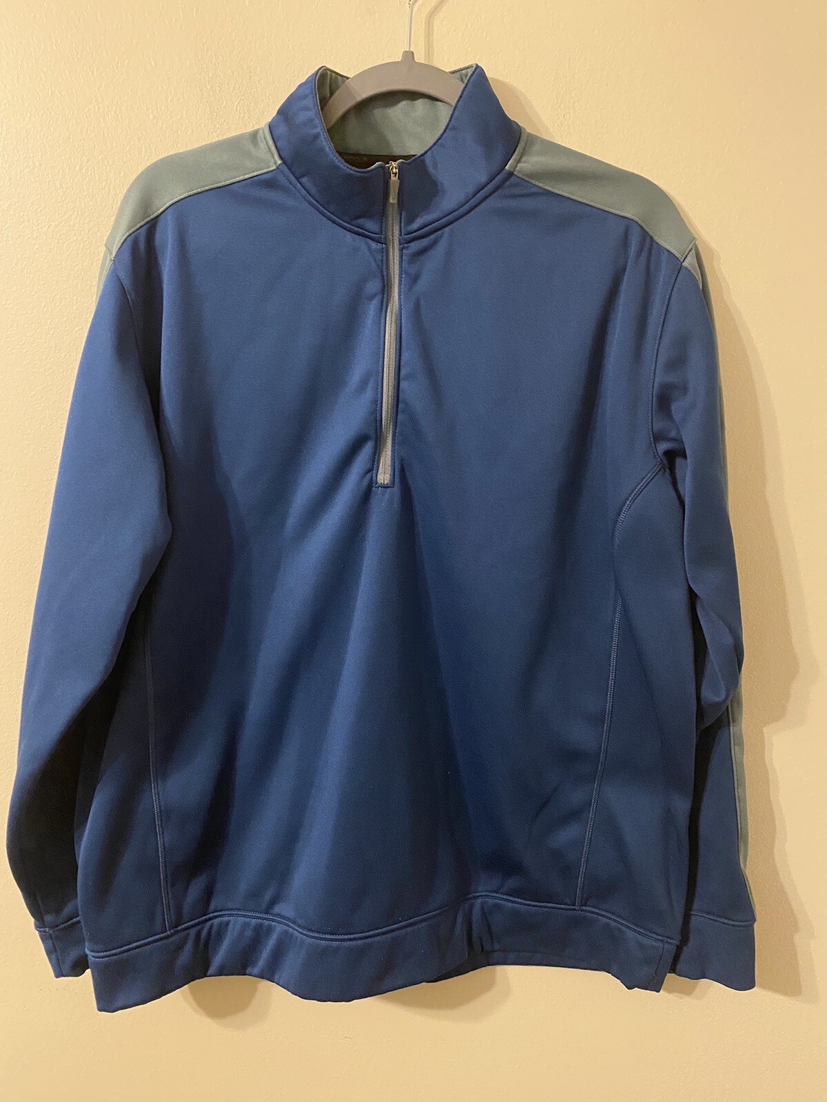 Mens Teal Blue Nike Golf Therma-Fit Fleece 1/2 Zip Pullover Size Large