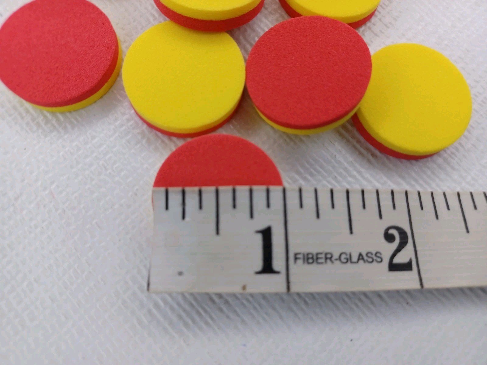Foam 1" Two Color Counters Red & Yellow Counting Manipulatives Markers