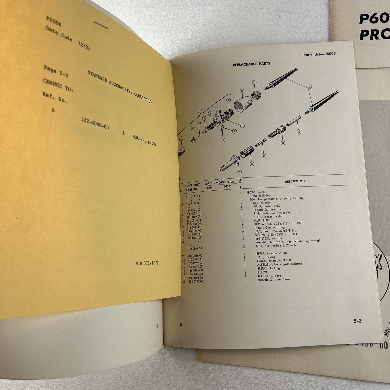 Tektronix P6006 & P6008 Probe Instruction Manuals