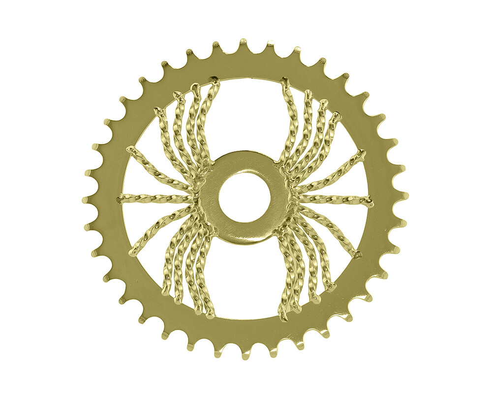 Gold Twisted Bicycle Chainring SPIDER 36T Lowrider Cruiser Chopper Bikes CLR