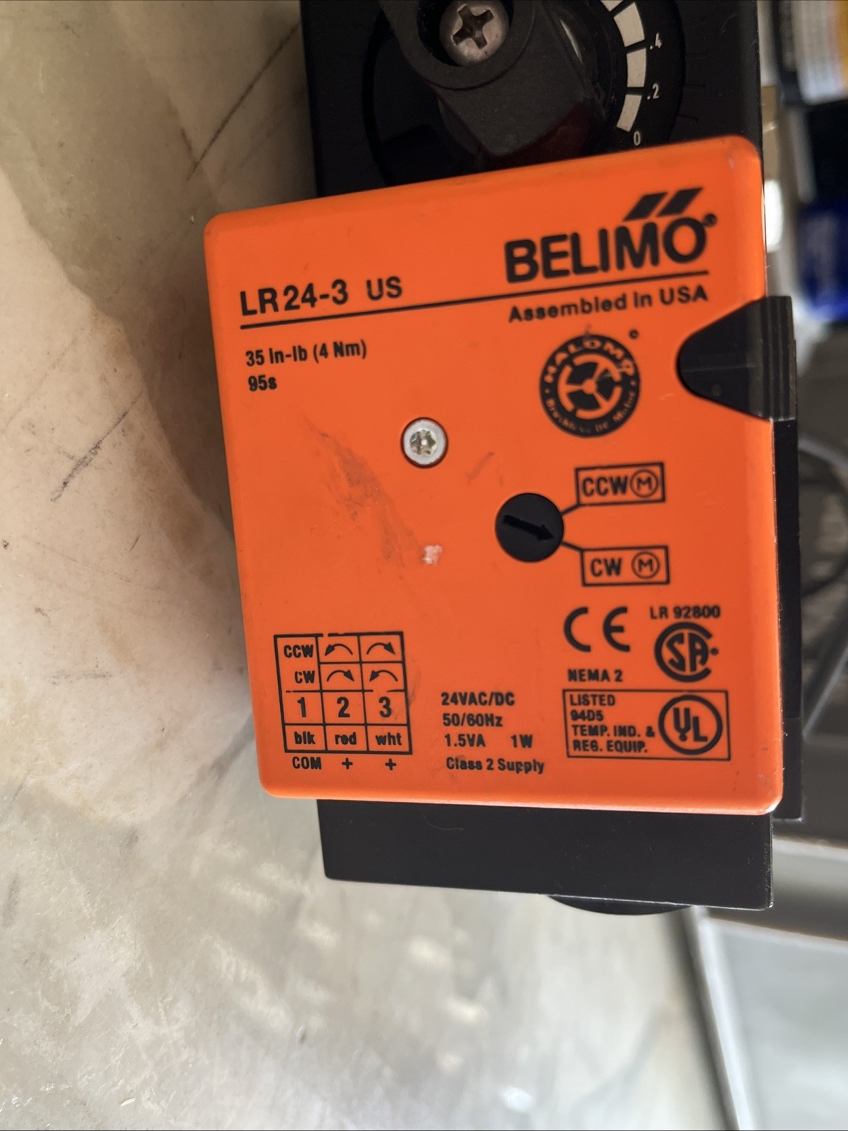 Belimo B317+LR24-3 US Pneumatic Acutator Used Free Shipping USA