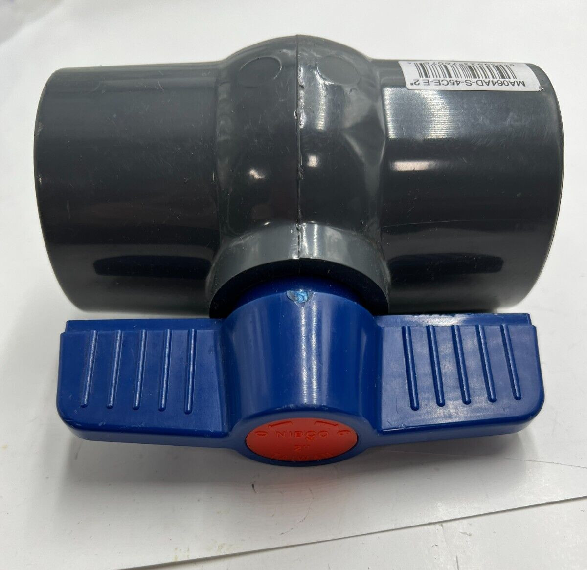 NIBCO 2" PVC Sch 80 Chemtrol Ball Valve MA064AD Socket x Socket S-45-CE-E