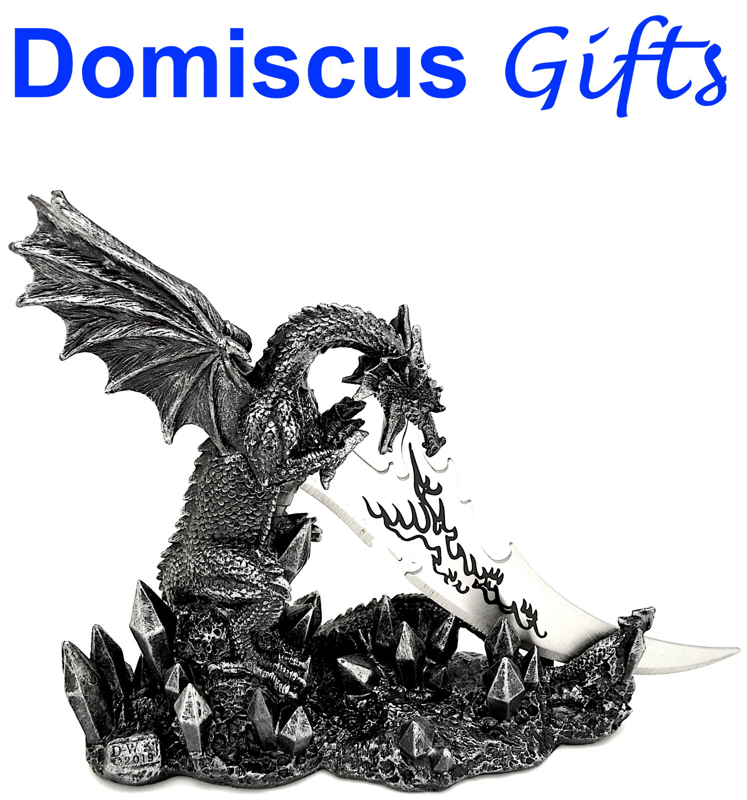 13 1/2" NEW! FANTASY Gothic Fire DRAGON Figurine HUNTING Knife DAGGER Knives