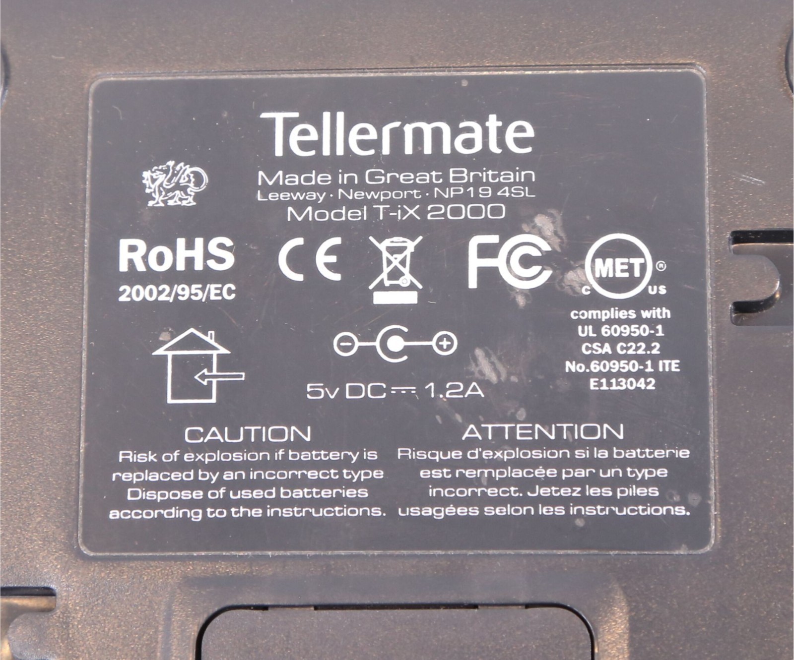 Tellermate T-iX 2000 High-Speed Cash Counting Scale