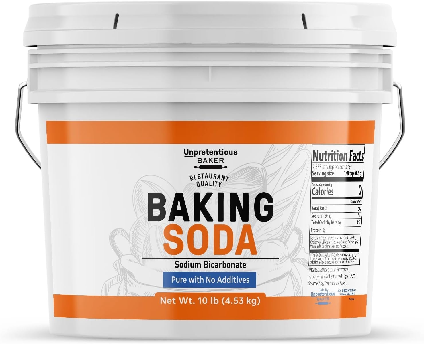 Unpretentious, Baking Soda, 10 Lb | For baking, cleaning, and deodorizing