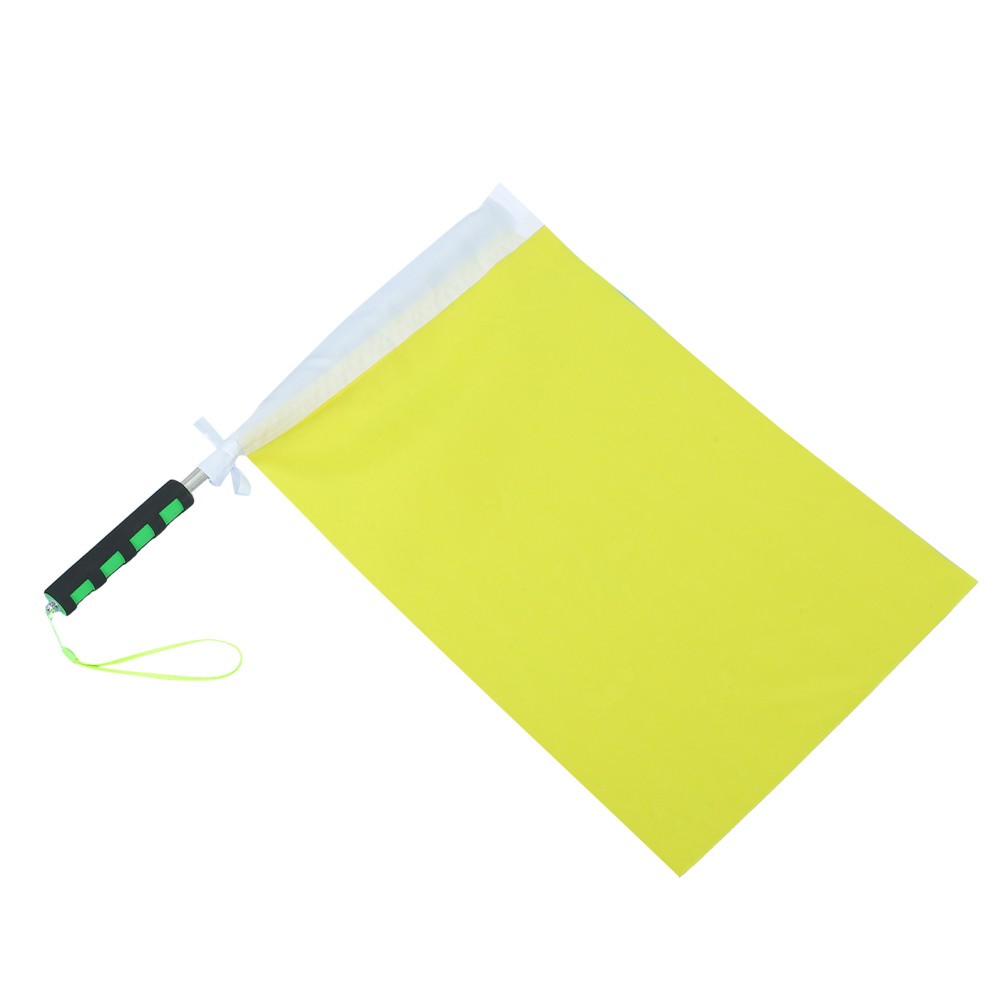 Soccer Referee Flags: Penalty Signal Flags with Comfortable Sponge Handle &