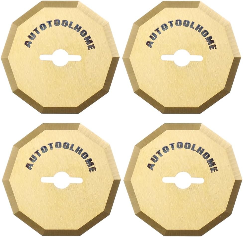 4PCS Titanium Coated Replacement Rotary Blades for Worx ZipSnip Cordless Electri