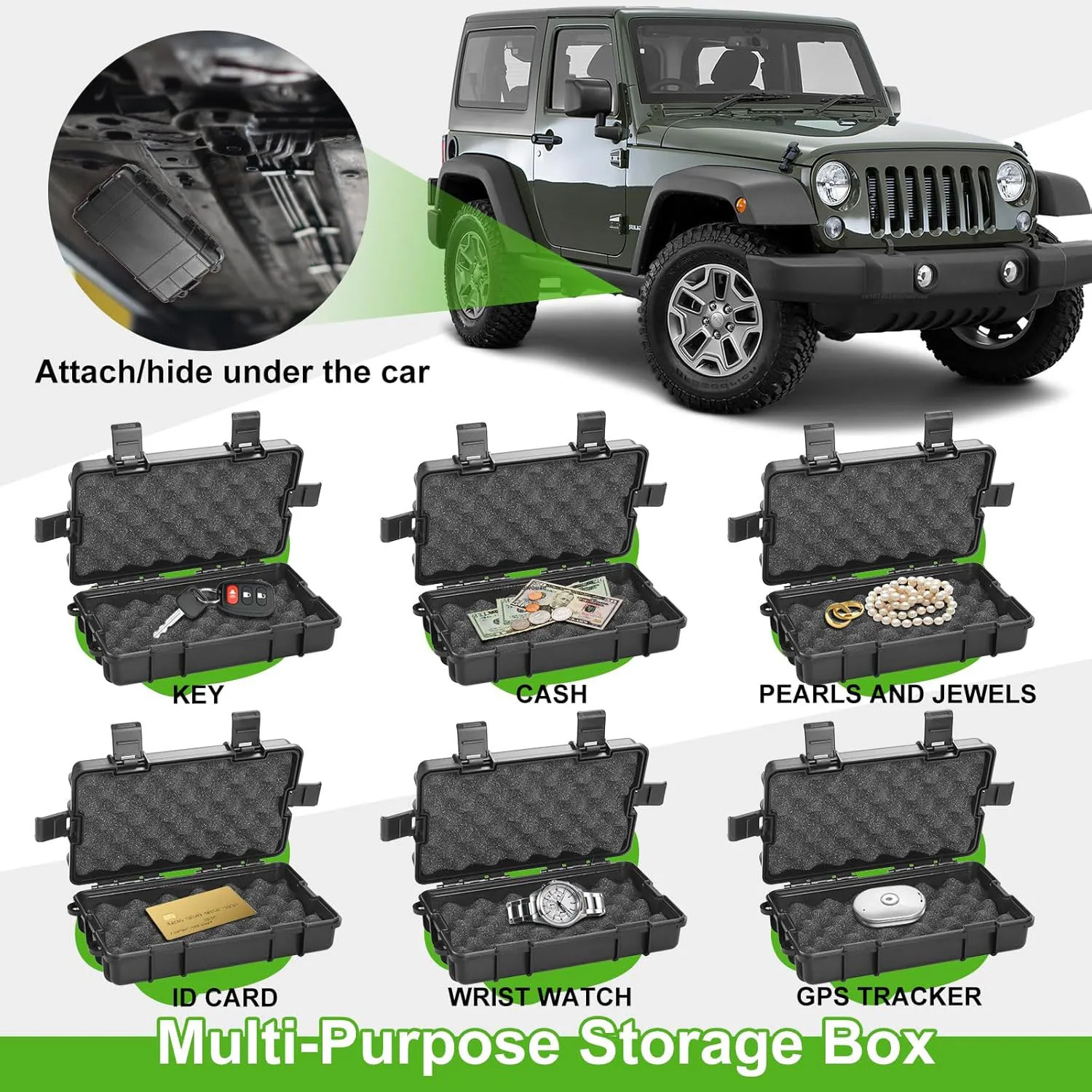 Upgraded Magnetic Key Holder Under Car Waterproof Magnetic Key Holder Under