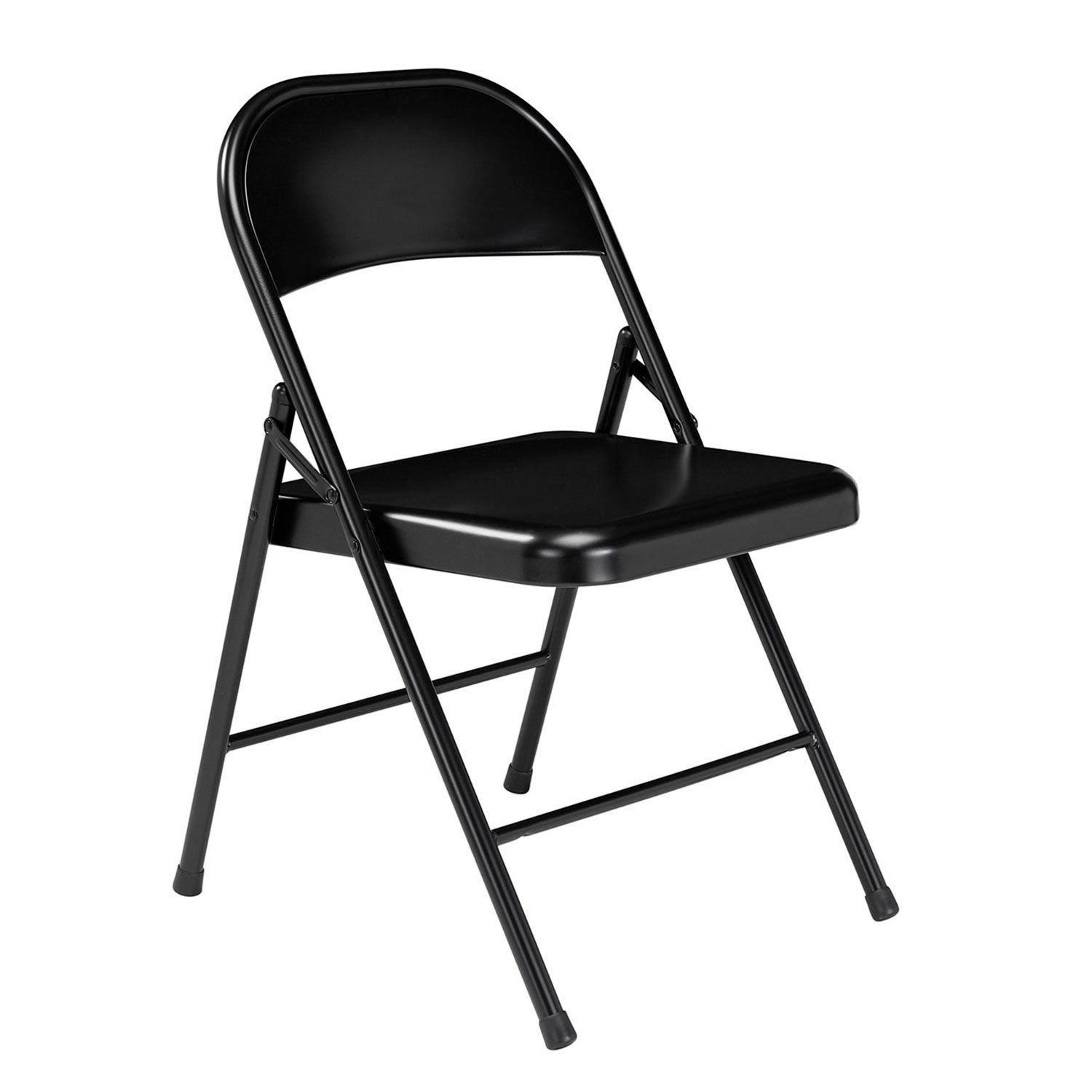 National Public Seating INT-910 All Steel Folding Chair Black Lot of 4
