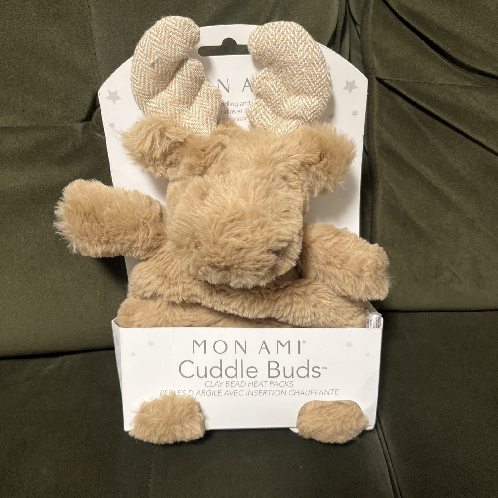 Mon Ami Cuddle Buds Clay Bead Maverick Moose  Heat Pack