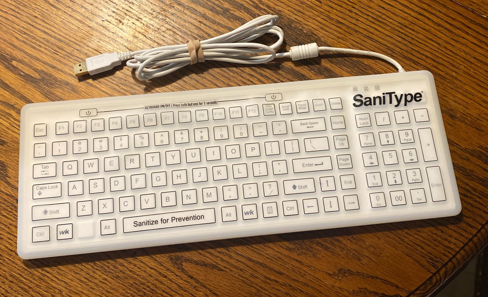 WetKeys SaniType Keyboard Model: KBSTRC106SC-W
