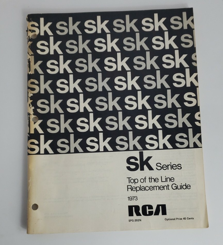RCA SK Series Top of the Line Solid State Replacement Guide Vintage 1973