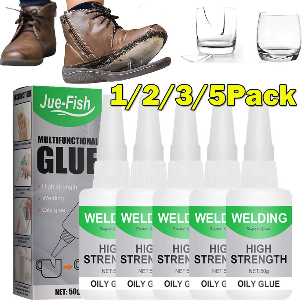 6/3PCS Jue Fish Welding High-Strength Oily Glue Uniglue Universal Super Glue 50g