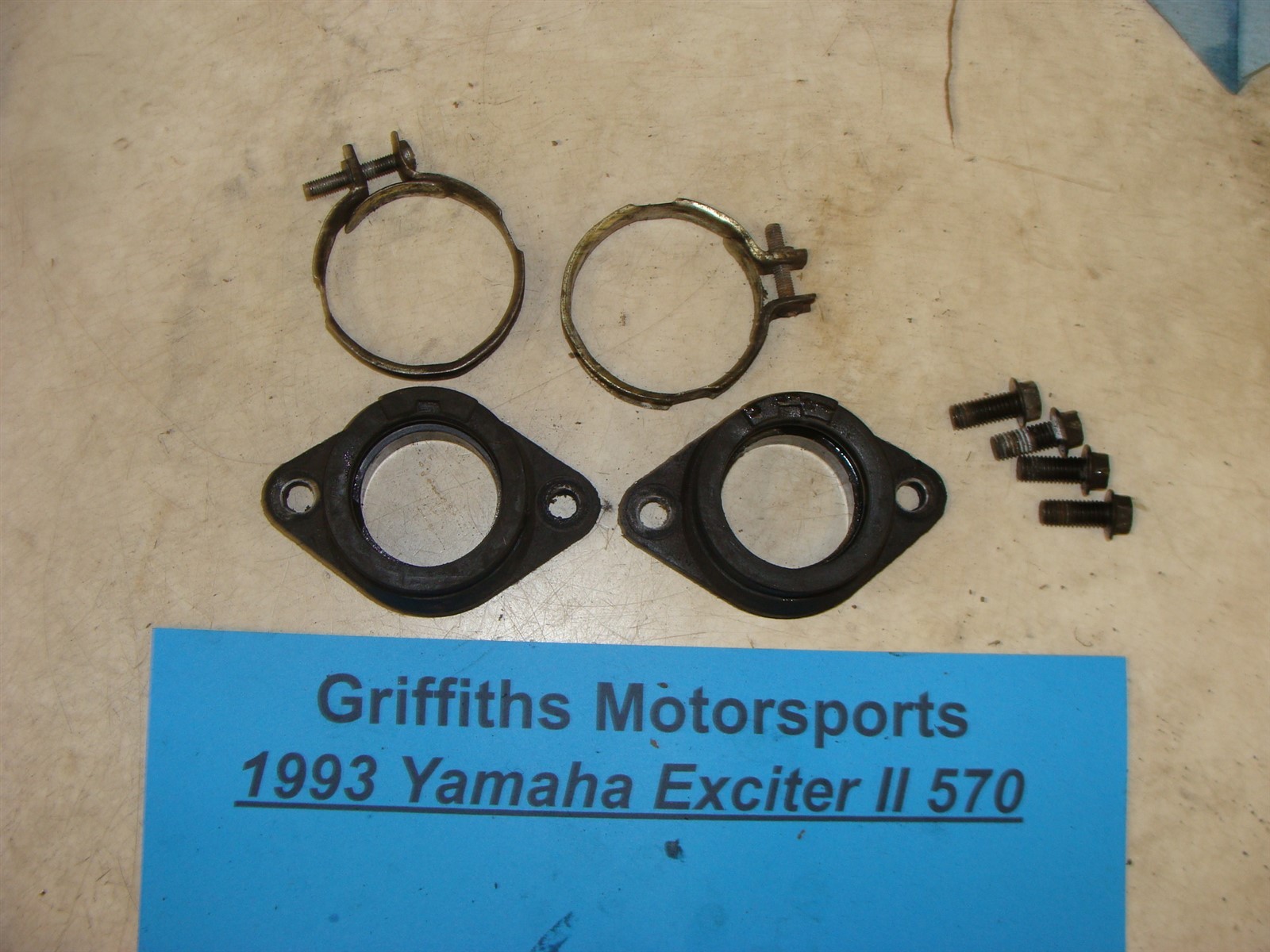 1993 YAMAHA EXCITER 2 II 570 EX570 intake carb boot manifold clamp set