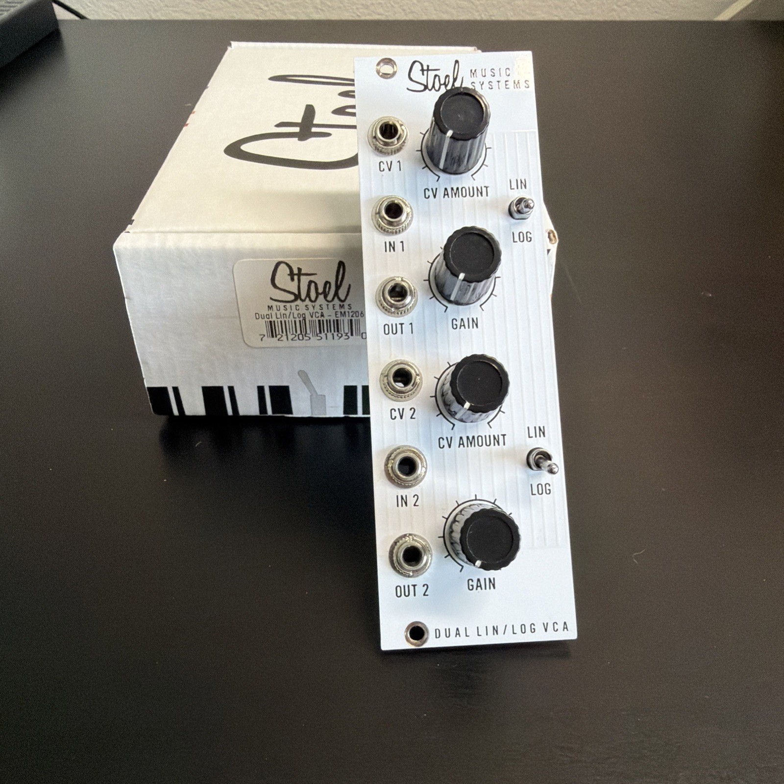 Dual Lin/Log VCA Amplifier Eurorack Synth Module by Stoel Music Systems
