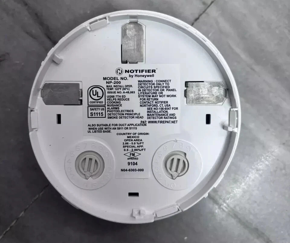NOTIFIER NP-200 ADDRESSABLE PHOTOELECTRIC SMOKE DETECTOR