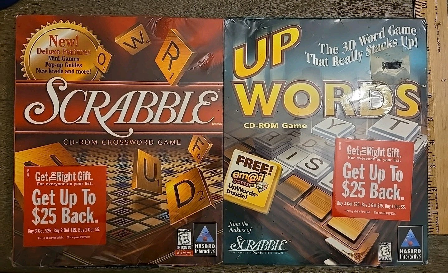 Up Words & Scrabble Hasbro Interactive PC CD ROM Game Windows 95/98 See All Pics