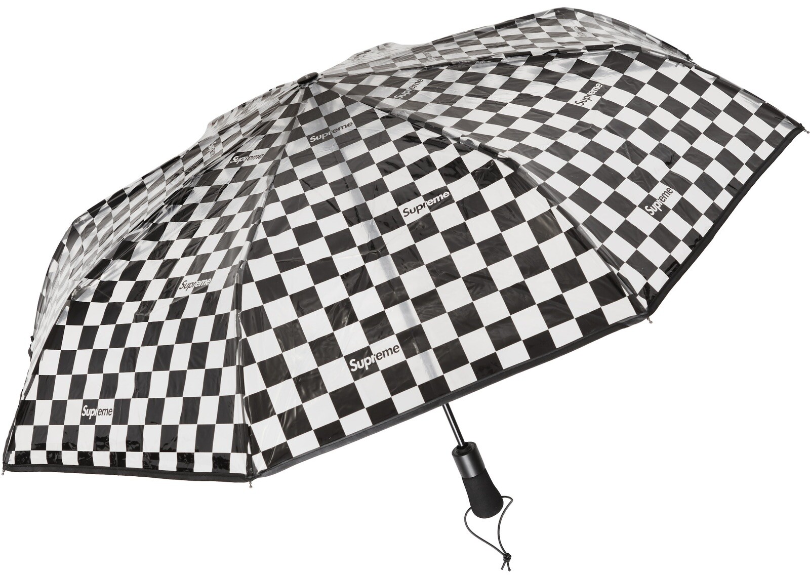 Supreme x Shedrain Transparent Checkered Umbrella Black Brand New 100% Authentic