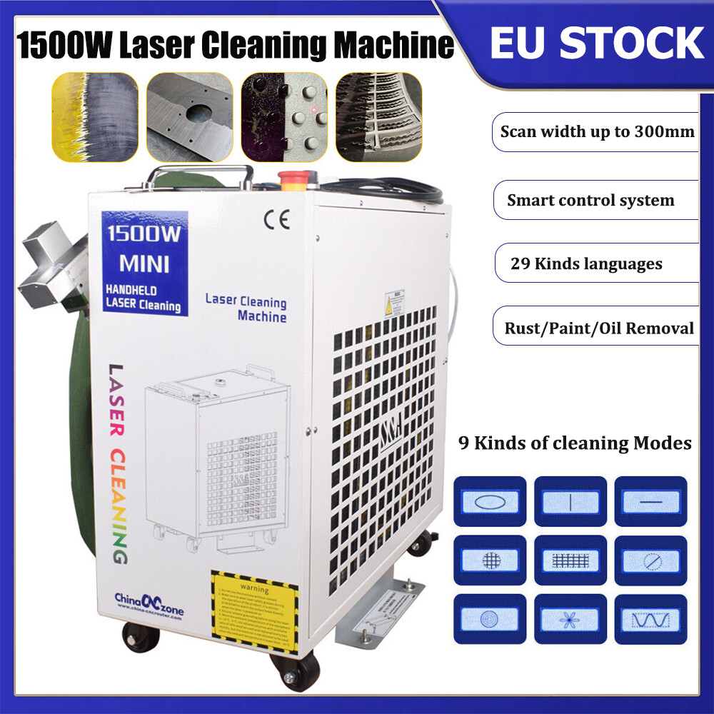 1500W Laser BWT Rust Removal Tool Laser Cleaning Machine Remove Oil Paint【EU】