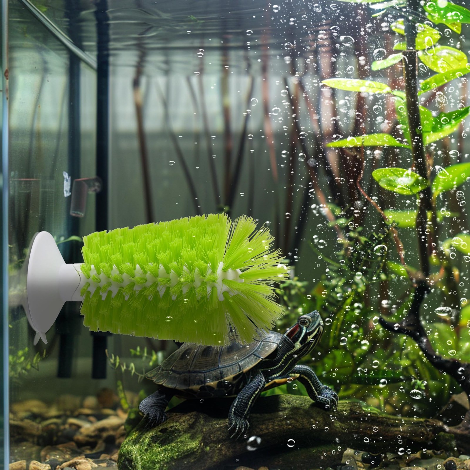 BUYBYLOV Turtle Brush, Turtle Tank Accessories, Turtle Shell Cleaning Brush S...