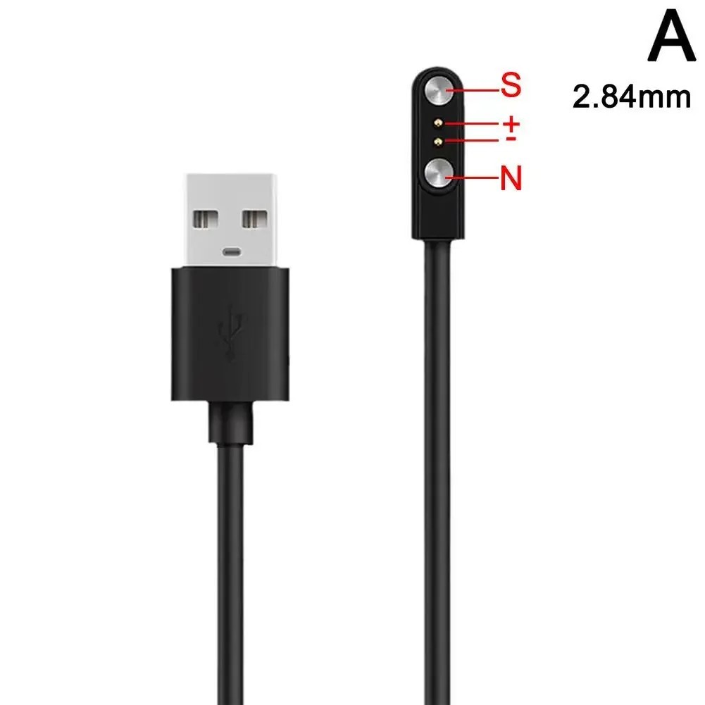 2-Pin Universal USB Data Charging Cable Magnetic Charger For Smart Watch 2.84mm