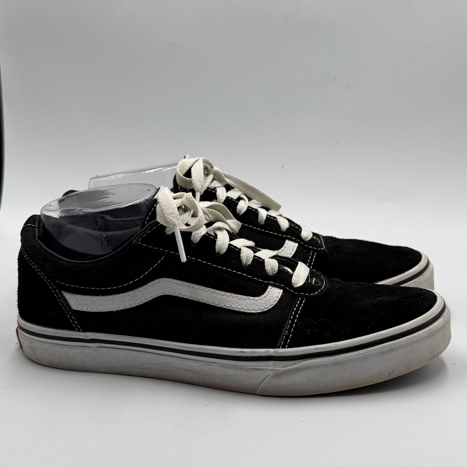 Vans Ward Low Top Sneakers Size 7Y Black White Skater Streetwear Shoes