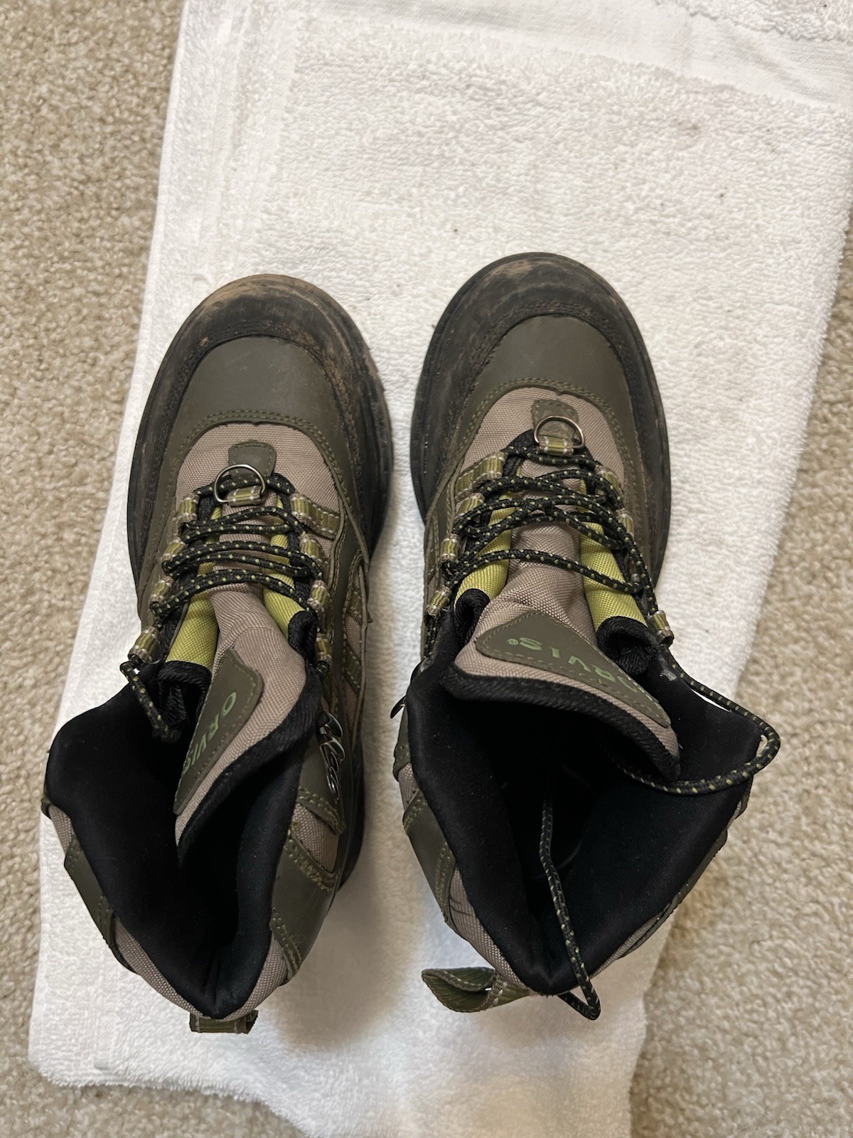 Orvis Encounter Fly Fishing Wading Boots 2AYF Size 9 Green