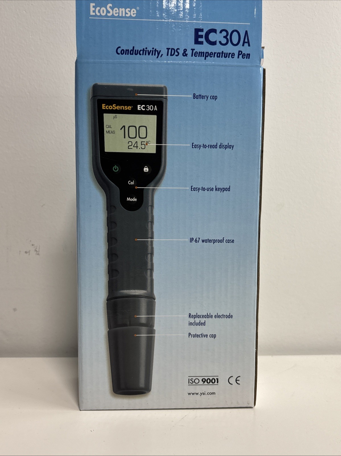 Ysi Ecosense Ec30a Conductivity Meter Open box