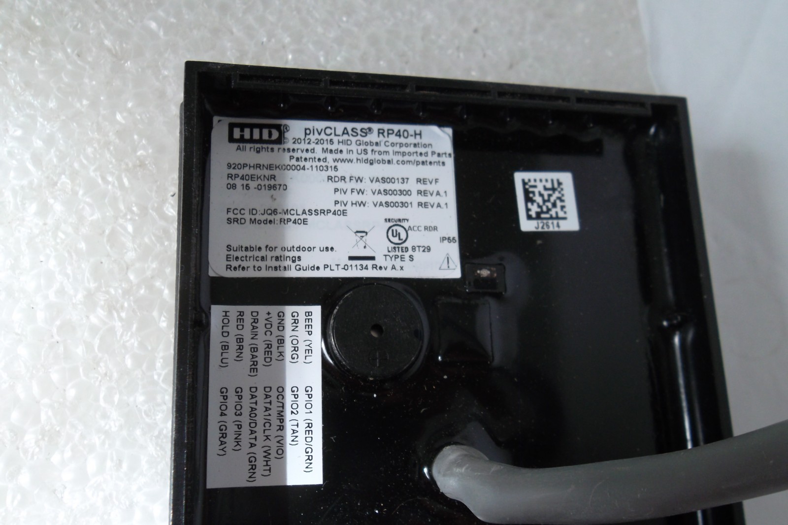 HID 920PHRNEK00004 pivCLASS SE RP40 Access Control Reader RP40EKNR w/BackPlate