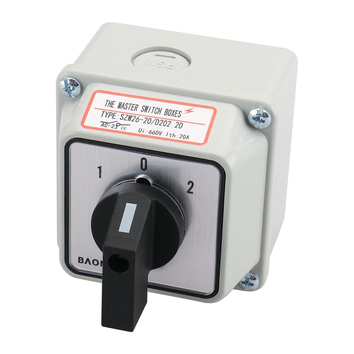 20A 2Phase 3Position Rotary Changeover Switch+Small Box