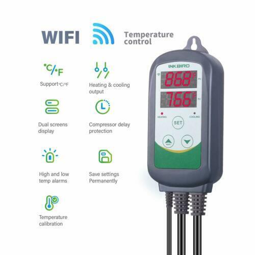 Inkbird ITC-308 WiFi Digital Thermostat Pre-Wired Temperature Controller Brewing