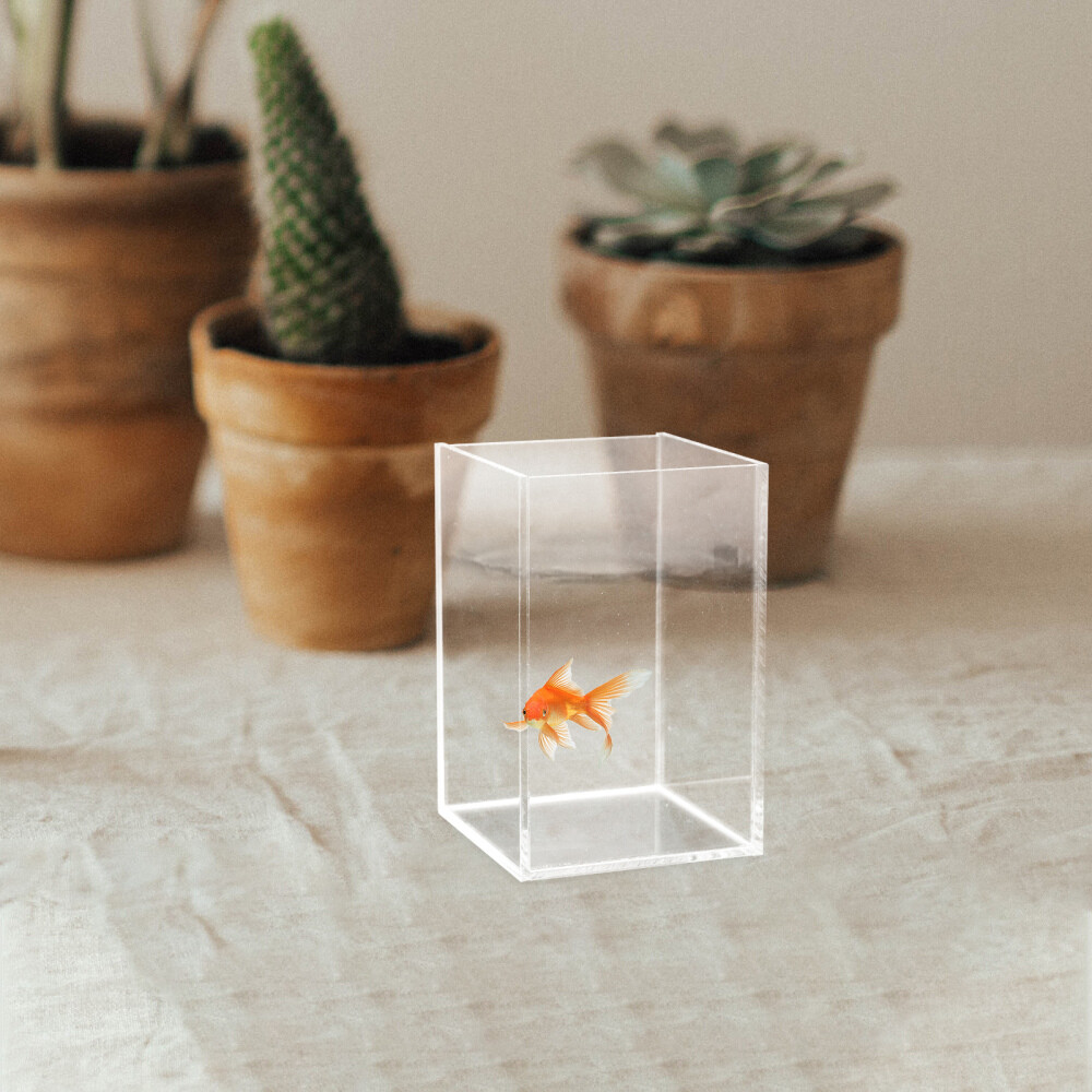 Multi-function Fish Desktop Aquarium Clear Betta Fish Supply