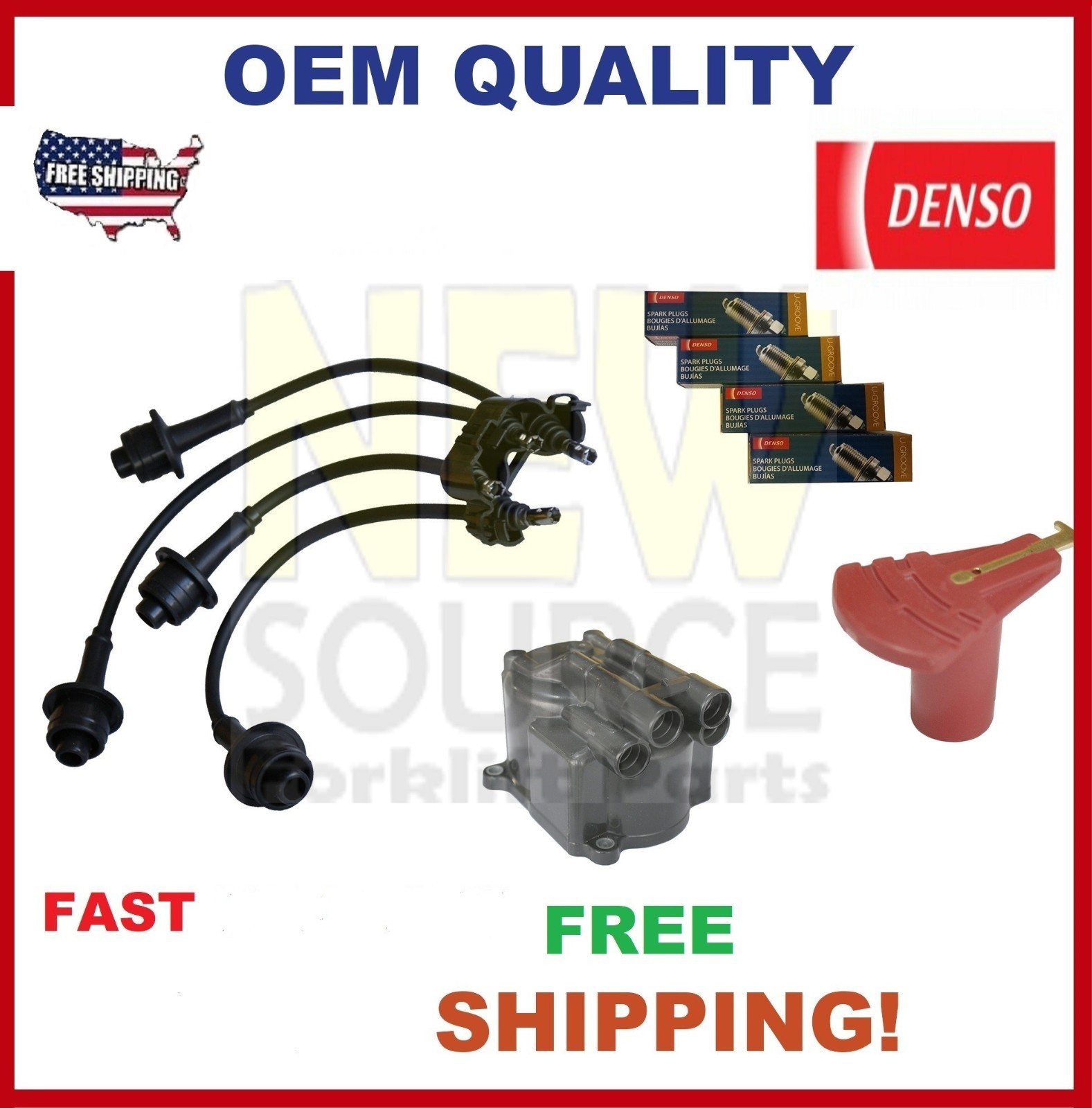 90904-U9134-71 TOYOTA 4Y FORKLIFT TUNE UP KIT DENSO SPARK PLUGS 6005 W9-EP