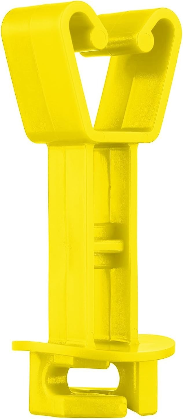 25-Pack Electric Fence Chain Link Extended Insulators, Yellow | Secure Offset...