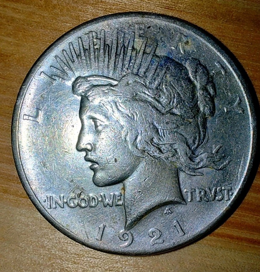 1921 Peace Silver Dollar $1 High Relief XF Extra Fine