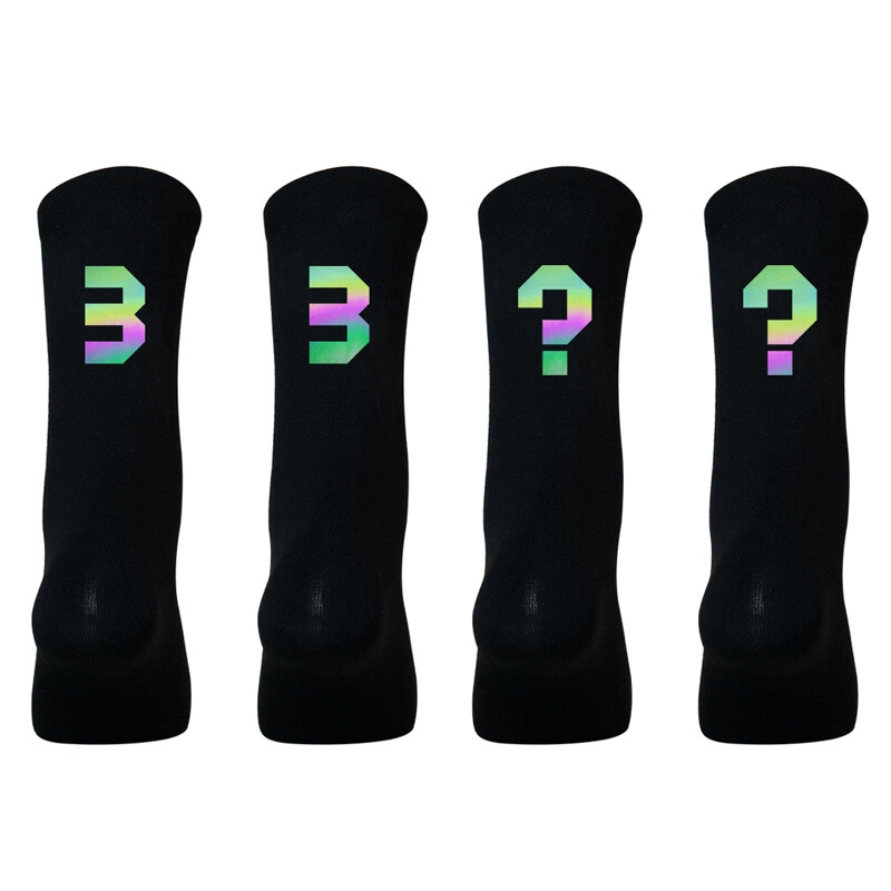 2 Pairs Reflective Road Cycling Riding Bicycle Bike XC MTB BMX Sport Ankle Socks