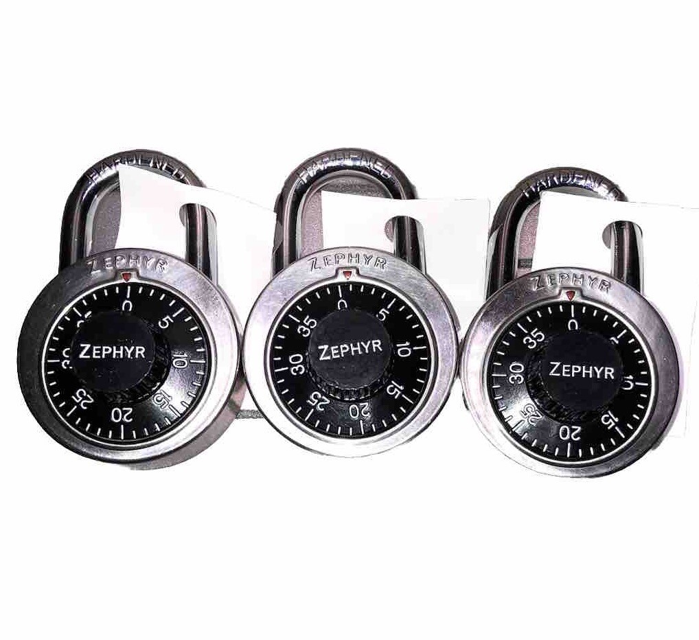 Padlock- Combination Lock-zephyr Lock-security System-locker Combination- 3 Pack