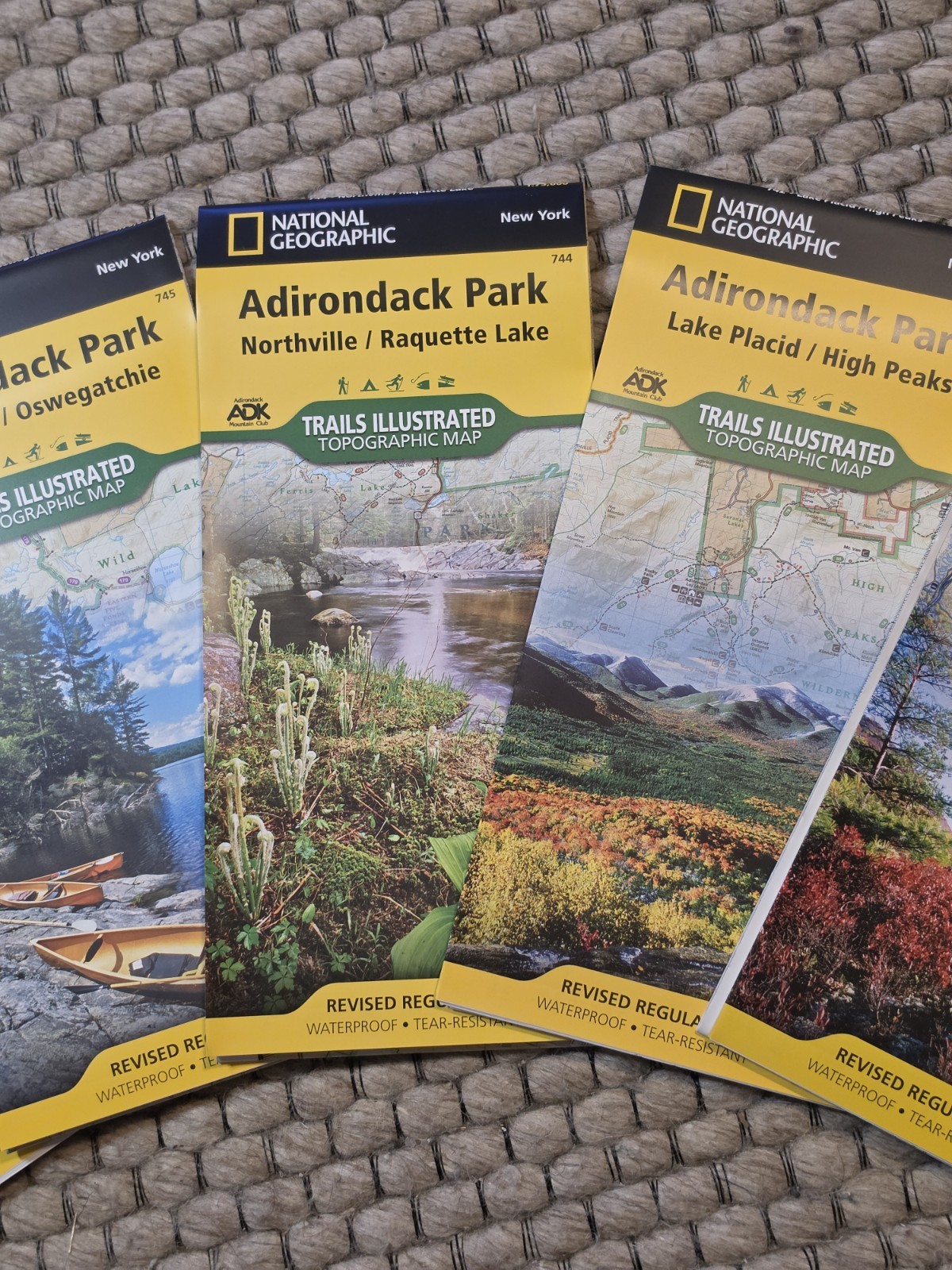 National Geographic Trails Topographic Maps Adirondack Park 5 Pack Bundle