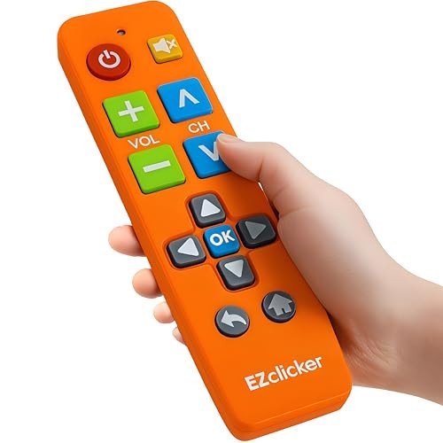 Big Button Universal TV Remote () Simple Easy to Use, Great for Seniors, Orange