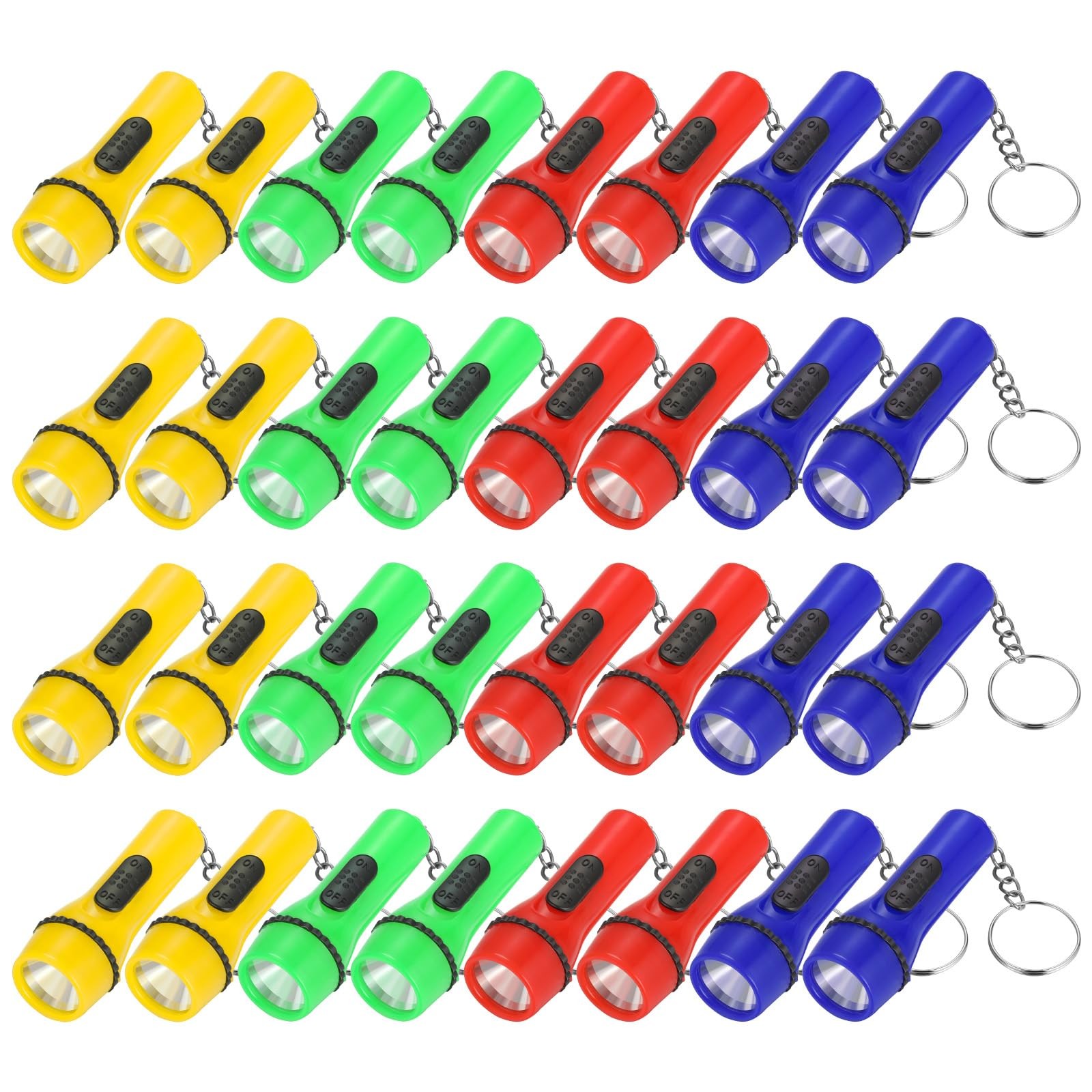 Boao 48 Pcs Mini Flashlight Keychain Bulk Assorted Colors Portable Colorful