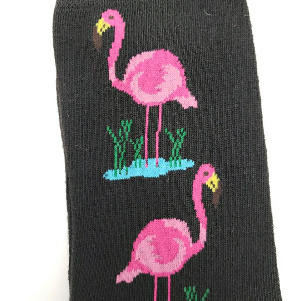 Mens Tropical Pink Flamingo Socks Gift Florida Party Cruise Life Novelty 2 PAIRS