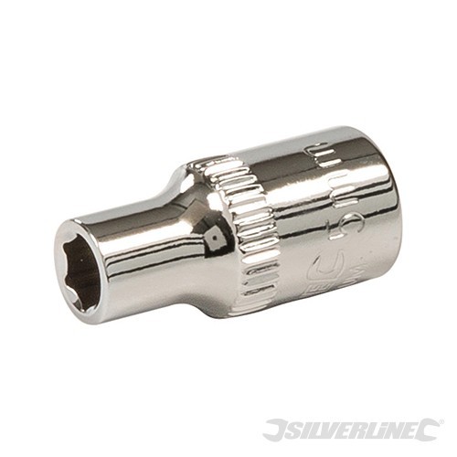 5mm 6 Point Socket 1/4" Drive Metric 134082 Silverline Mechanical Engineering