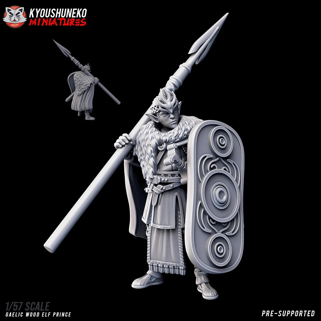 Elf Prince (Gaelic Wood Elves) - Resin Tabletop Miniature