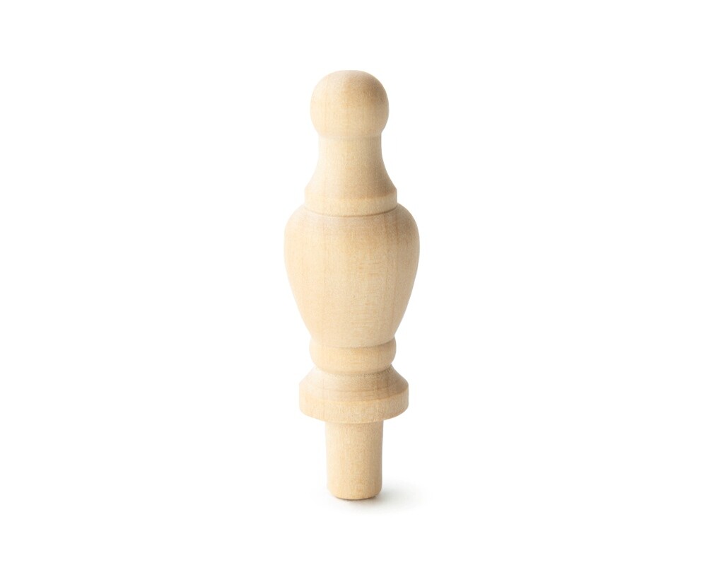 Pack of 4 Small Wooden Decorative Finials Hardwood, Clock, Chair Parts, Bed Part